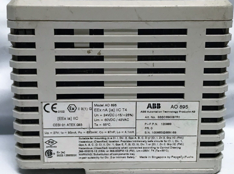 ABB AO895 3BSC690087R1 Analog Output new and low price